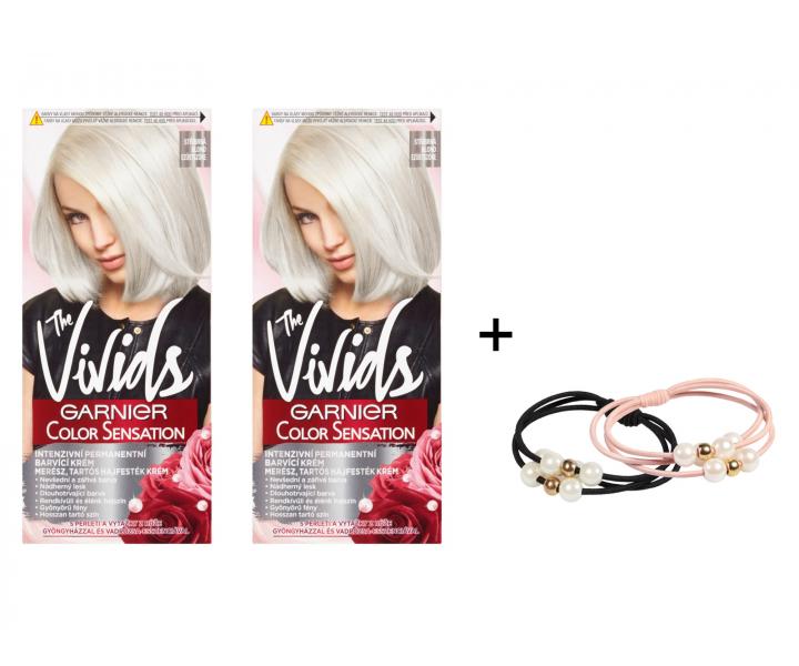 Sada 2 kusov perman. farby Garnier Color Sensation The Vivids - str.blond + gumi�ky L'or�al Paris