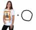 Tričko Crazy Scissors Mona Lisa - biele - L + náramek