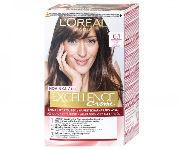Permanentn� farba Lor�al Excellence 6.1 tmav� popolav� blond