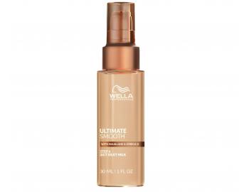 Bezoplachov� mlieko s termoochranou pre jemn� vlasy Wella Professionals Ultimate Smooth 24/7 Silky Milk - 30 ml
