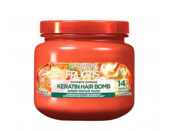 Hbkovo oetrujca maska pre pokoden vlasy Garnier Fructis Goodbye Damage Keratin Hair Bomb - 320 ml