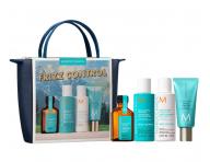 Cestovn� sada na uhladenie krepat�ch vlasov Moroccanoil Greetings From Frizz Control + kr�m na ruky a ta�ti�ka zadarmo