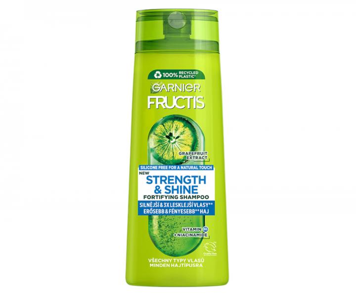 Posilujci ampn pre vetky typy vlasov bez lesku a sily Garnier Fructis Strength & Shine Fortifying Shampoo - 400 ml