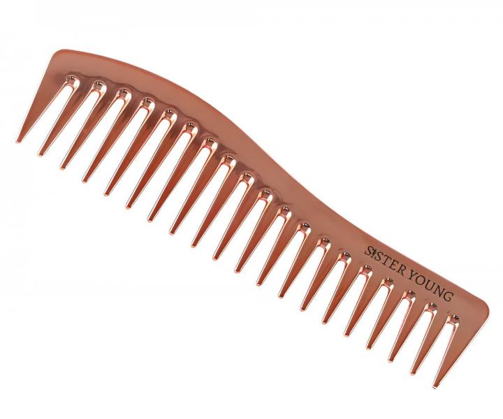 Hrebe� na vlasy Sister Young Zuri Styling Hair Comb - 18,3 cm, ru�ovozlat�