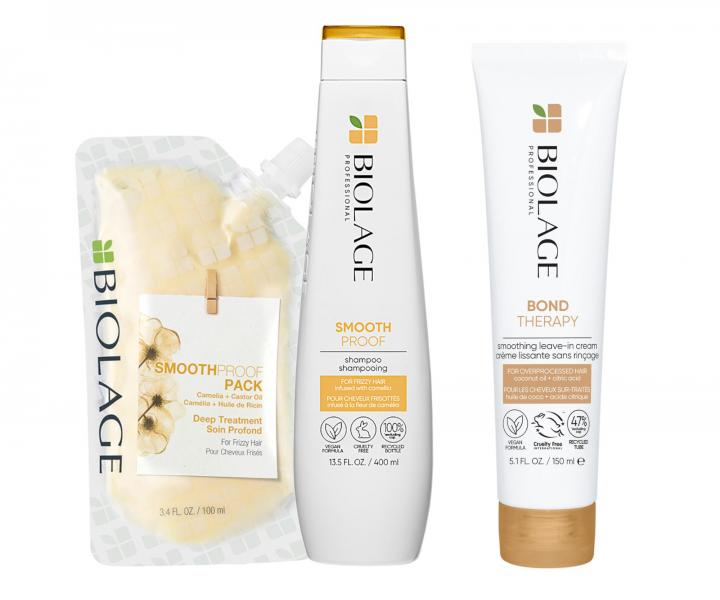Sada na vlasy so sklonom ku krepateniu Biolage Smooth Proof + uhladzuj�ci kr�m s termoochranou zadarmo