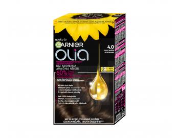 Permanentn olejov farba Garnier Olia 4.0 tmavo hned