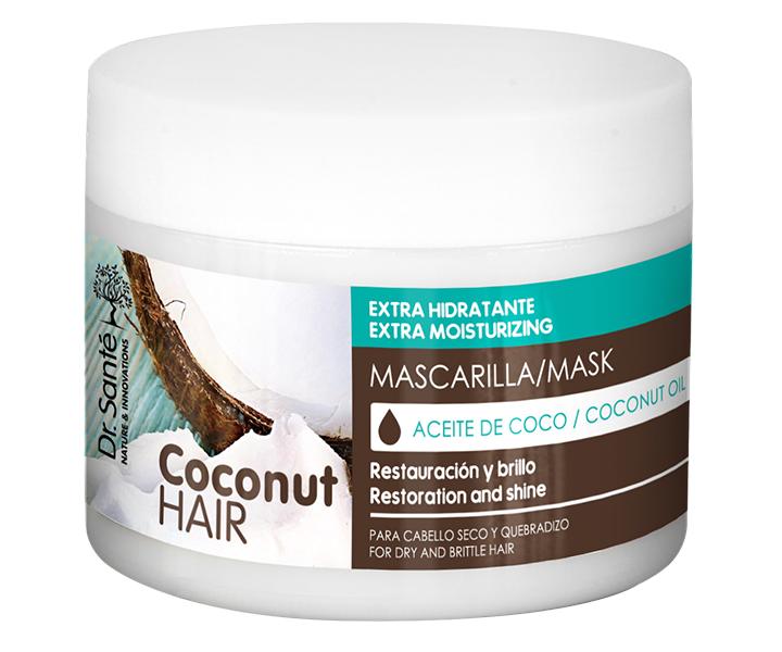 Hydratan maska pre krehk a such vlasy Dr. Sant Coconut - 300 ml