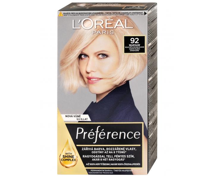 Permanentn farba Loral Prfrence 92 vemi svetl blond dhov