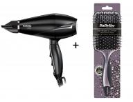 F�n na vlasy BaByliss 6604 Le Pre Light, �ierny + �irok� ploch� kefa na vlasy BaByliss ZADARMO