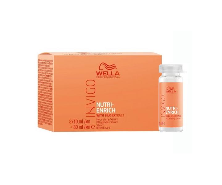 Ampulky pre such� a po�koden� vlasy Wella Invigo Nutri-Enrich Nourishing Serum - 8 x 10 ml
