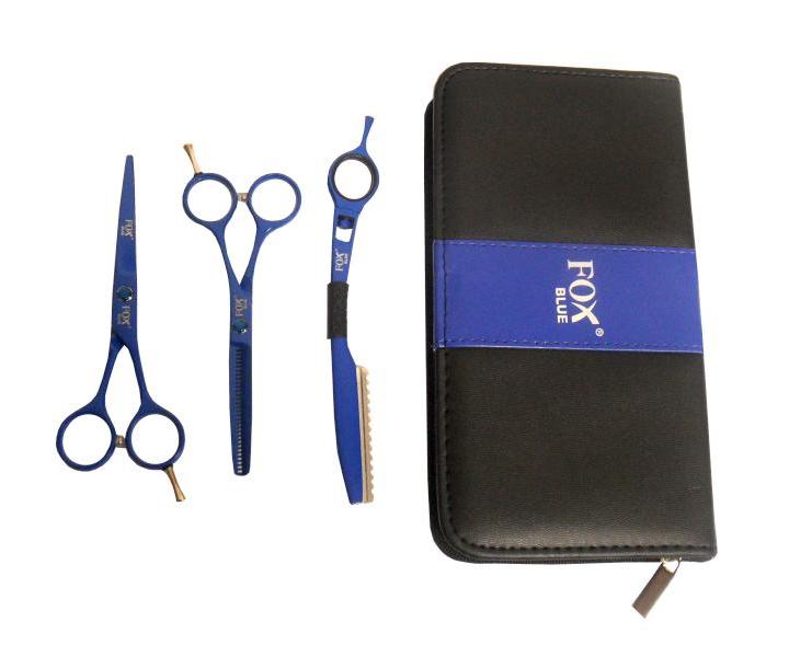 Sada kadernckych nonc Fox Color Blue 5,5" + britva - modr