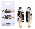 Spony do vlasov s podlo�kami Sister Young Lily Makeup Hair Clips Set - 6 cm, 2 ks - �iernobiele
