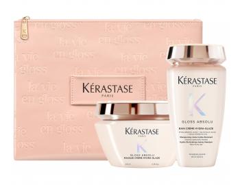 Sada na hydrat�ciu a rozjasnenie pevn�ch a krepat�ch vlasov K�rastase Gloss Absolu + ta�ti�ka zadarmo
