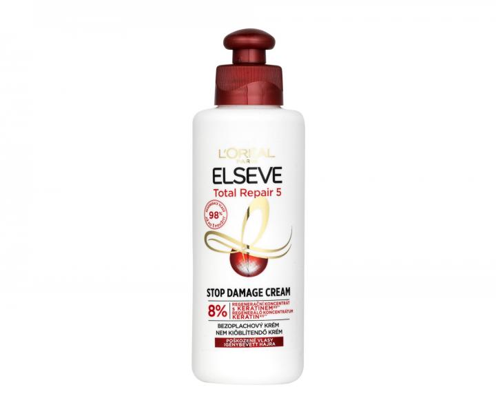 Krm pre pokoden vlasy Loral Elseve Total Repair 5 Stop Damage Cream - 200 ml