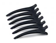 Klipsy do vlasov Sibel Colorproof - 12 cm, ierne, 6 ks