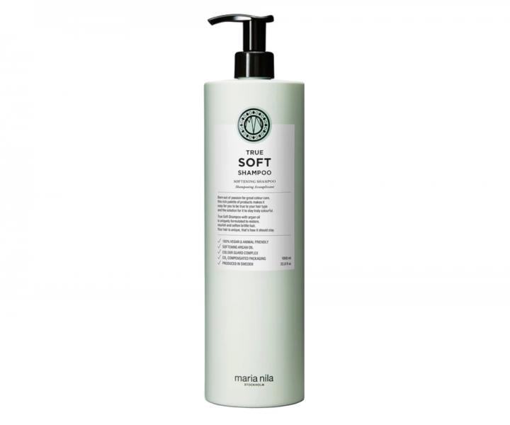 Hydratan ampn pre such vlasy s arganovm olejom Maria Nila True Soft Shampoo - 1000 ml