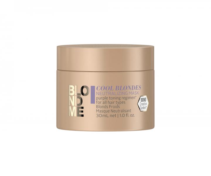Neutraliza�n� maska pre blond vlasy Schwarzkopf Professional BlondMe Cool Blondes Mask - 30 ml