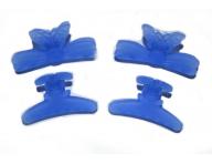 Svadobn� �trasov� hrebienok do vlasov - kvetinky - modr�