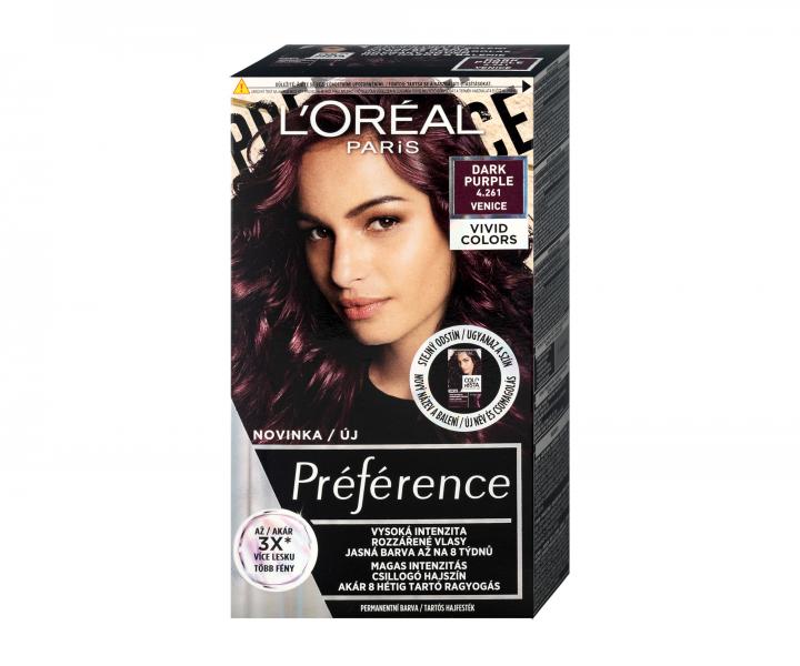 Permanentn farba na vlasy Loral Prfrence 4.261 Dark Purple - tmavo fialov
