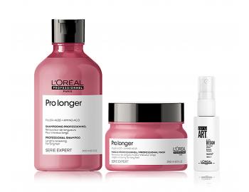 Sada na obnovenie dĺžok Loréal Serie Expert Pro Longer - šampón + maska + fixačný sprej zadarmo