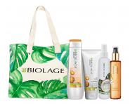 Sada pre such a hrub vlasy Biolage - ampn + starostlivos + olej + sprej + taka ZADARMO