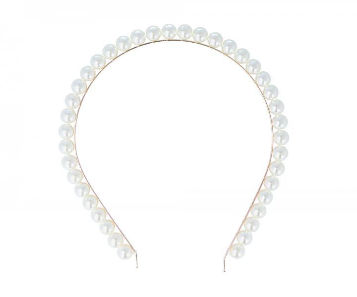 elenka do vlasov s perlami Eurostil Professional - zlat, 2 ks