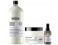 Sada pre farben� a po�koden� vlasy Lor�al Professionnel Metal Detox + pr�pravn� starostlivos� Absolut Repair Molecular 100 ml za