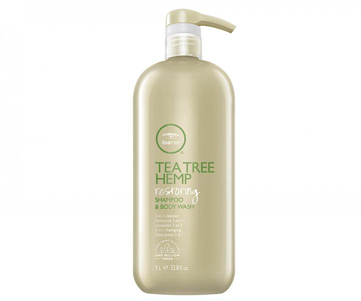 Regeneran ampn a sprchov gl s konopnm olejom Paul Mitchell Tea Tree Hemp - 1000 ml