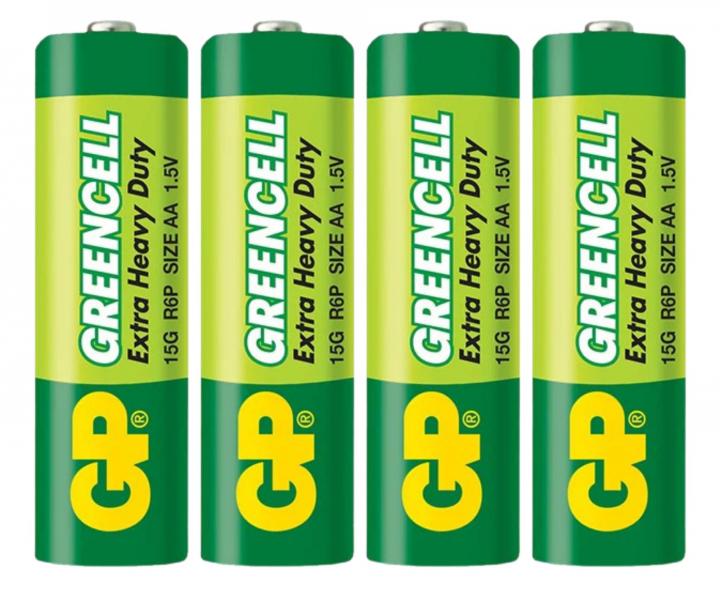 Ceruzkov batrie GP Greencell Extra Heavy Duty AA - 4 ks