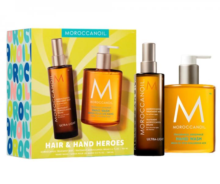Dar�ekov� sada �ahkej olejovej starostlivosti Moroccanoil Treatment Mist Light Hair & Hand Heroes + mydlo Moroccanoil zadarmo