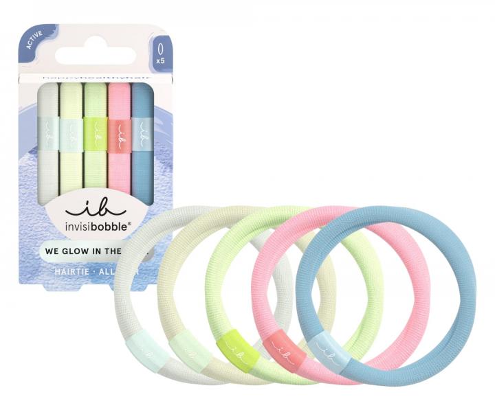 Gumi�ky do vlasov svietiace v tme Invisibobble Hair Tie Glow in the Dark - 5 ks