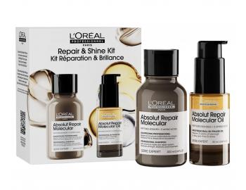 Cestovn� sada pre po�koden� vlasy Lor�al Professionnel Serie Expert Absolut Repair Molecular Repair & Shine Kit