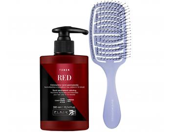 Oetrujci toner pre zvraznenie farby Black Professional Toner Red - erven, 300 ml + kefa zadarmo