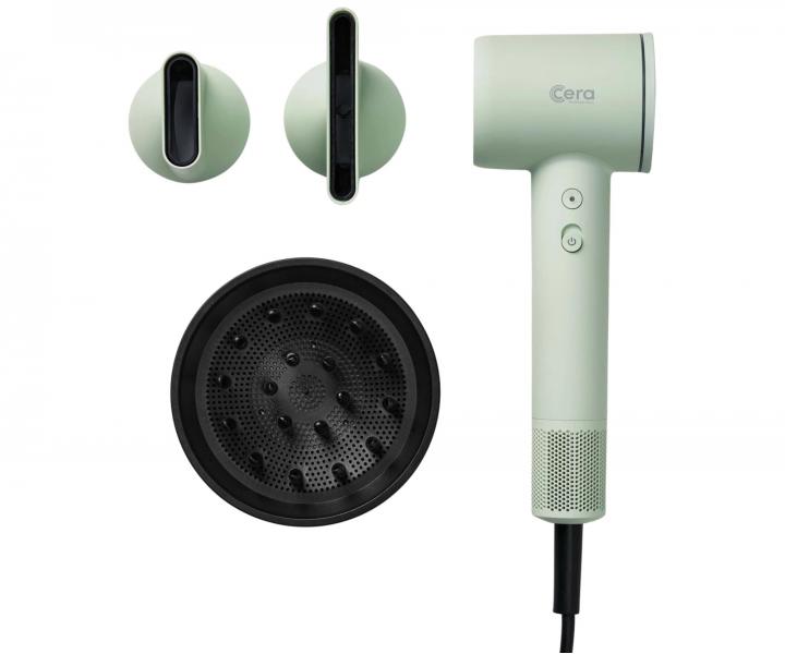 Profesionlny fn na vlasy Cera Pro BLDC Dryer - 1600 W, matn svetlo zelen