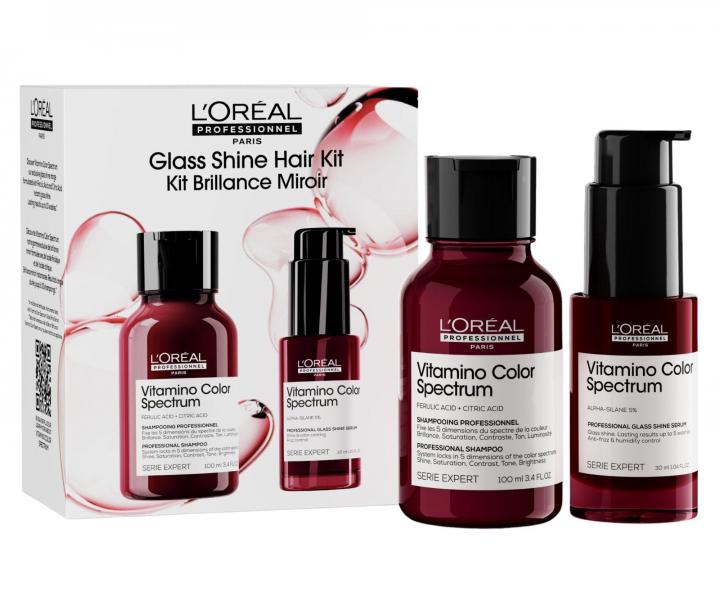 Cestovn� sada pre starostlivos� o farben� vlasy Lor�al Professionnel Serie Expert Vitamino Color Spectrum Glass Shine Hair Kit