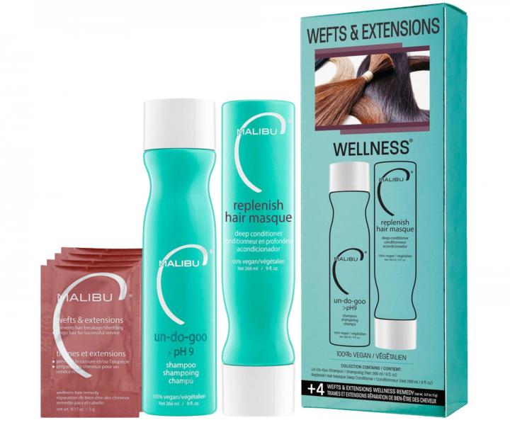 Sada vlasovej starostlivosti o pred�en� vlasy Malibu C Wefts & Extensions Wellness