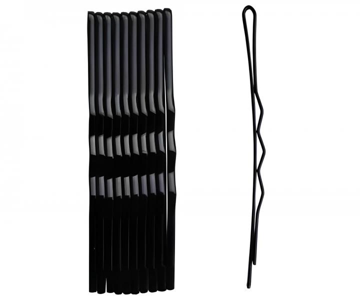 Vlnit� sponka Duko 526B - 6 cm, �ierna - 10 ks