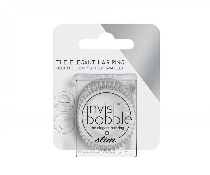 Tenk pirlov gumika do vlasov Invisibobble Slim Crystal Clear HP - ra, 3 ks