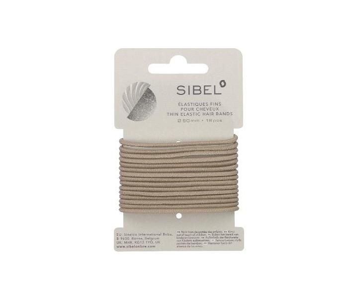 Tenk gumiky do vlasov Sibel - 50 mm, 16 ks, blond
