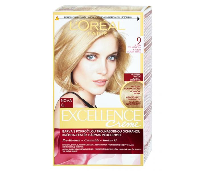Permanentn farba Loral Excellence 9.1 blond vemi svetl popolav