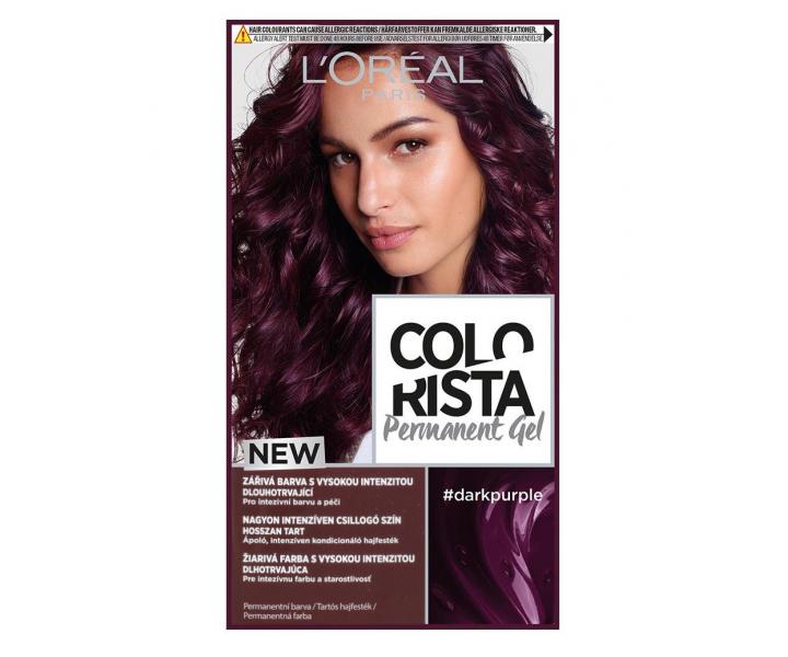 Permanentn farba na vlasy Loral Colorist Permanent Gel Dark Purple - tmavo fialov