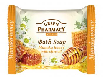 Toaletné mydlo na ruky s medom a olivovým olejom Green Pharmacy Manuka Honey - 100 g