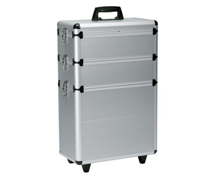 Sekcionlny kufor na kolieskach Sibel Modular - strieborn