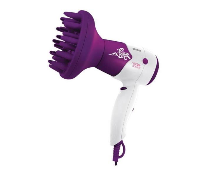 Fn na vlasy s difuzrem Sencor SHD 6505VT - 1400 W, bielo-fialov