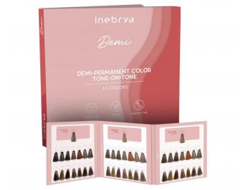 Vlasov� vzorkovn�k farieb Inebrya Demi-Permanent Color Tone-On-Tone