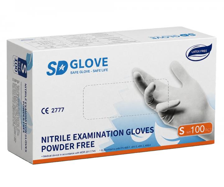 Nitrilov� rukavice SD Glove Nitrile Examination Gloves 100 ks - biele