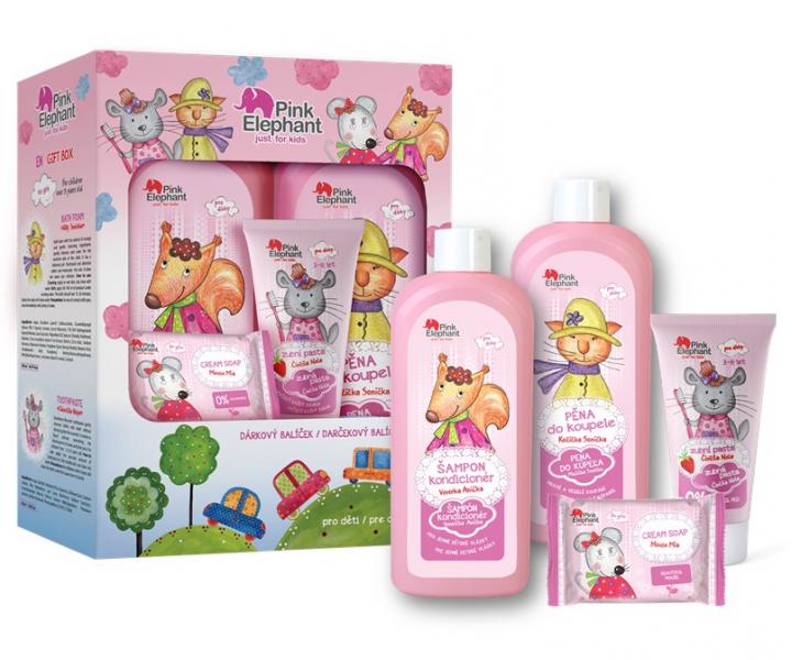 Darčekový balíček pre dievčatká Pink Elephant