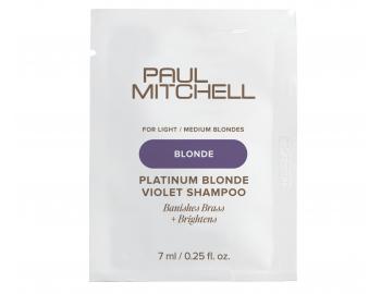 Neutraliza�n� �amp�n pre blond a mel�rovan� vlasy Paul Mitchell Blonde Platinum Blonde Violet Shampoo - 7 ml