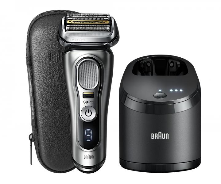Planetov holiaci strojek s nabjacou a istiacou stanicou Braun Series 9 Pro 9467cc - strieborn