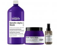 Sada na uhladenie vlasov Lor�al Professionnel Kerat�n Alpha Sleek + pr�pravn� starostlivos� Absolut Repair Molecular 100 ml zdar